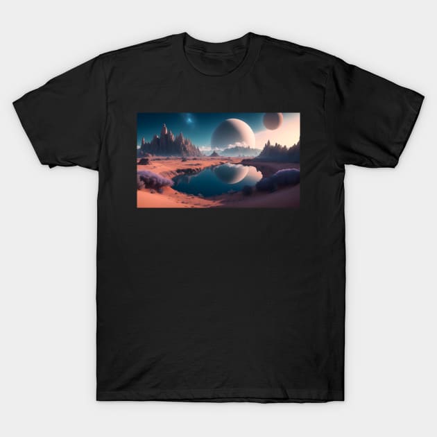 Beautiful scenery on another planet T-Shirt by WODEXZ